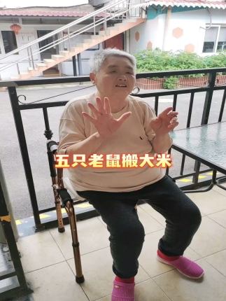 五只老鼠搬大米